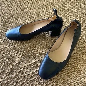 Everlane Black Leather Low Heel